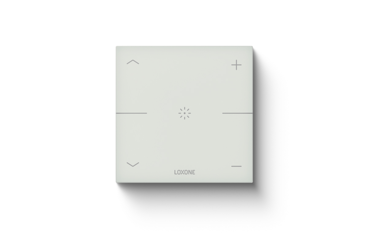 Loxone Touch Pure Tree Taster mit Sensorik Loxone Touch Pure Tree Taster mit 5 Symbol-Tasten und Sensor