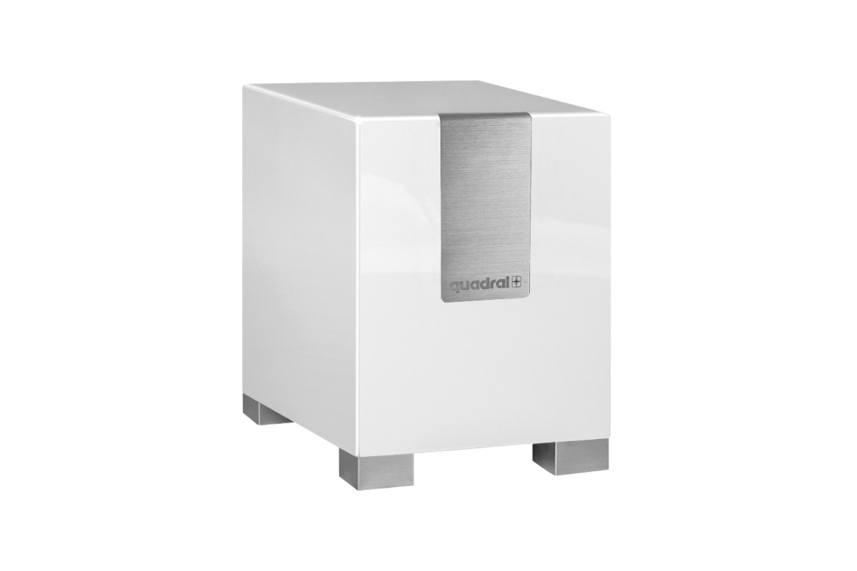 quadral QUBE CS10 Active Subwoofer White HG quadral QUBE CS10 aktiver Subwoofer weiß hochglanz