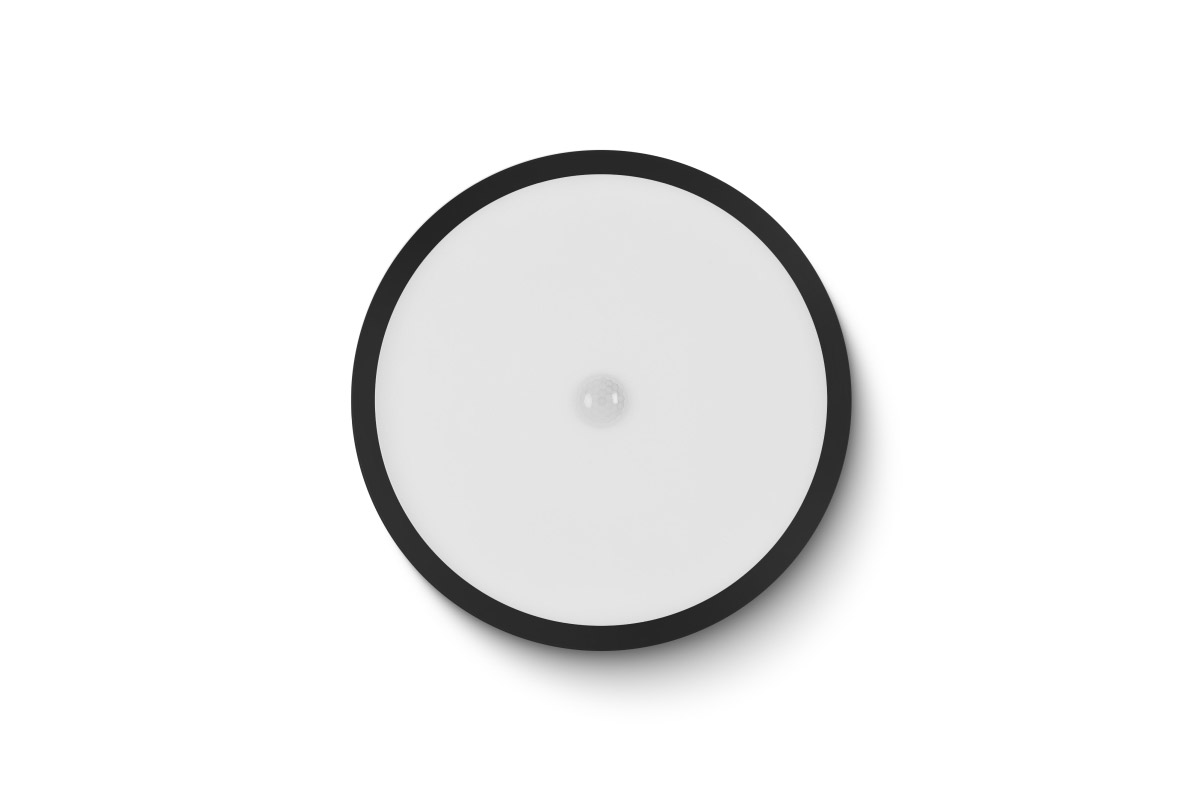 Runde LED-Deckenleuchte mit schwarzem Rahmen Moderne runde LED-Deckenlampe mit schwarzem Rand