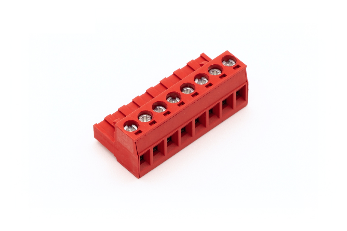 Loxone Schraub-Steckklemme Rot 8fach für Miniserver