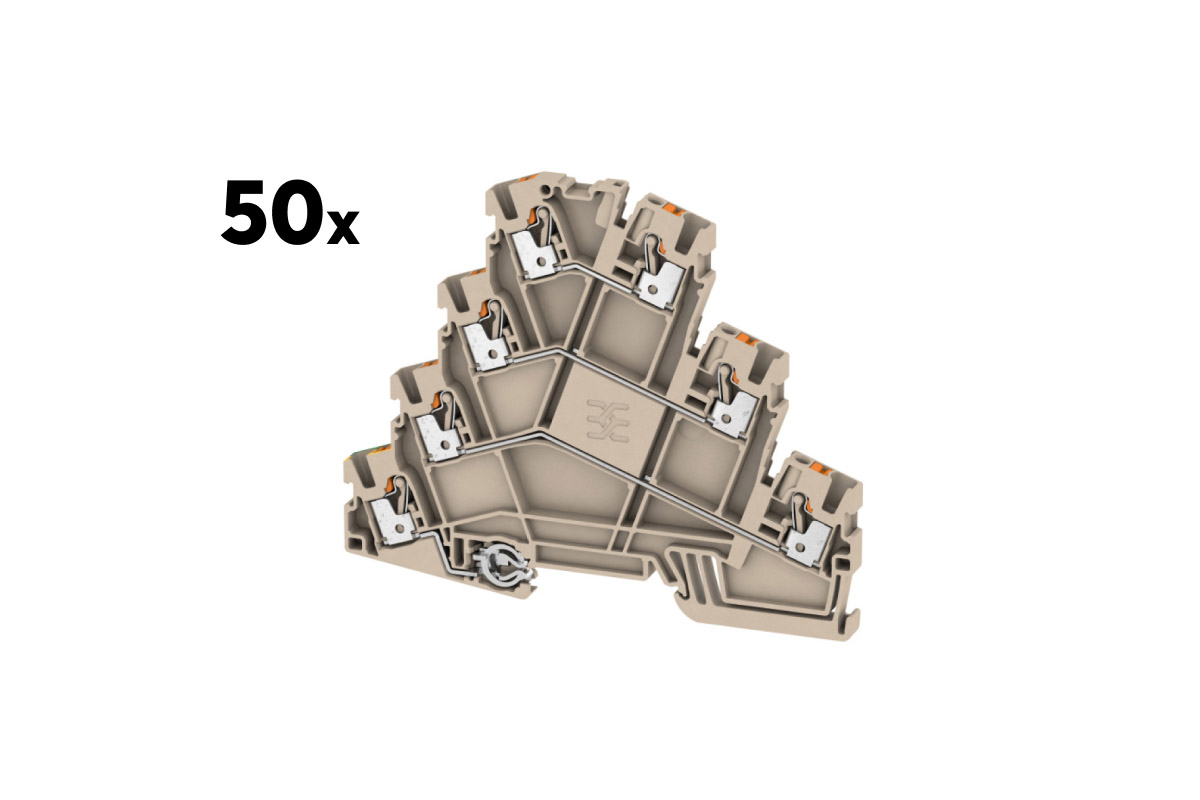Weidmüller Jalousie-Anschlussklemme AMC 2.5, Set 50 Stück