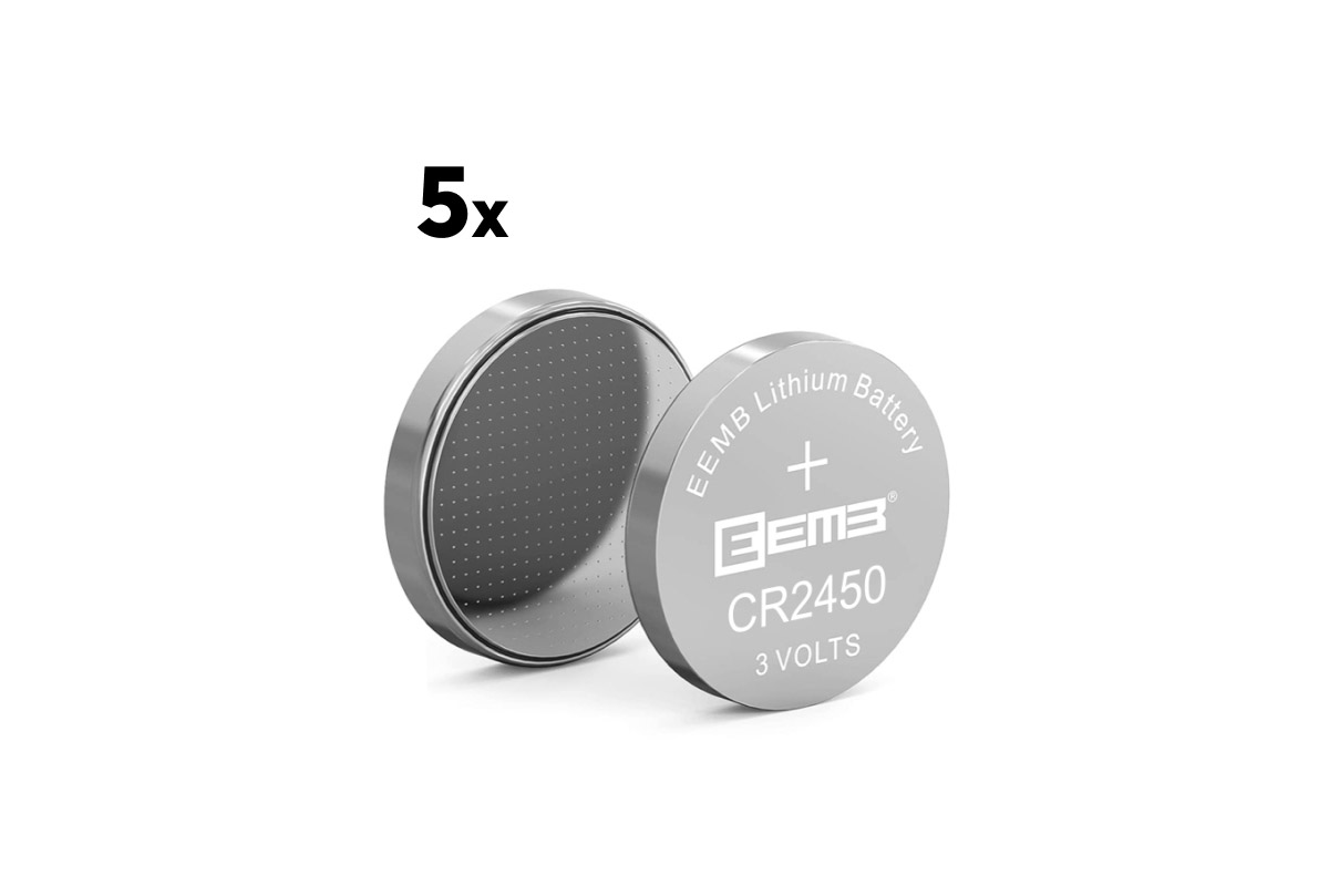 Loxone Knopfzellen CR2450, Lithium-Batterien 5 Stück