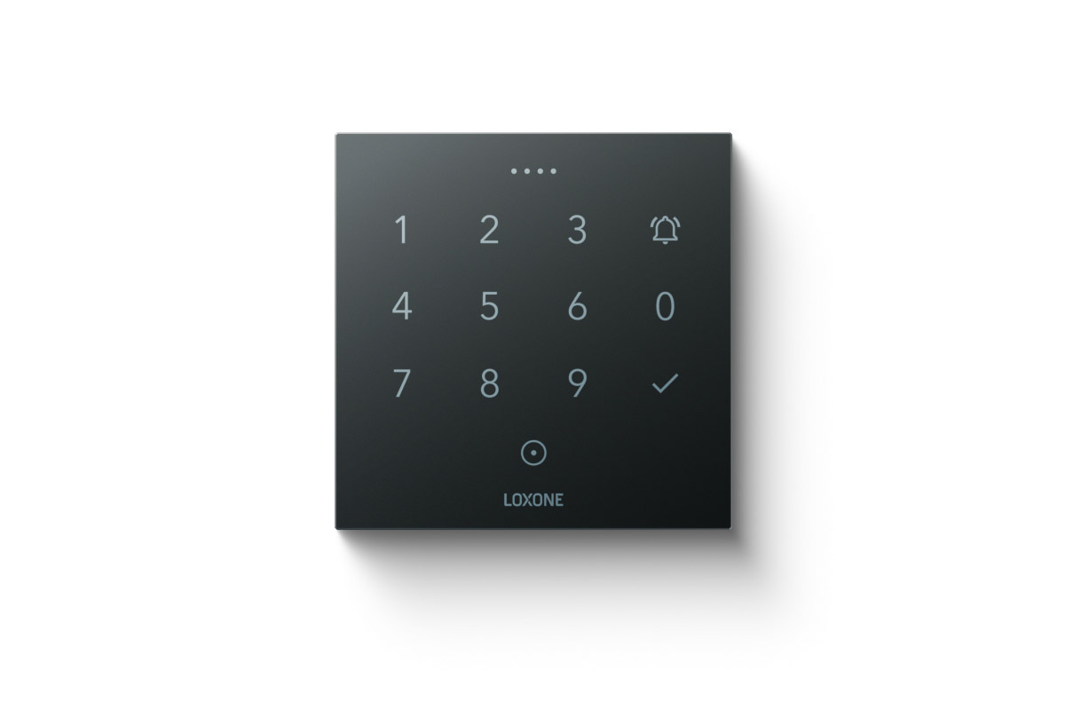 Loxone NFC Code Touch Tastatur schwarz für Zutrittskontrolle