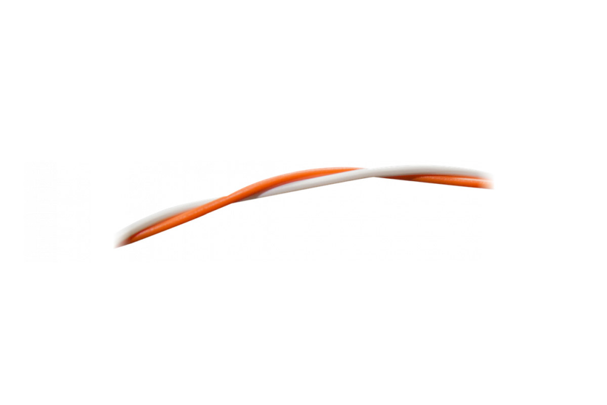 Loxone Rangierdraht orange/weiß 100m Loxone Rangierdraht orange/weiß, verdrillt, 100m Rolle