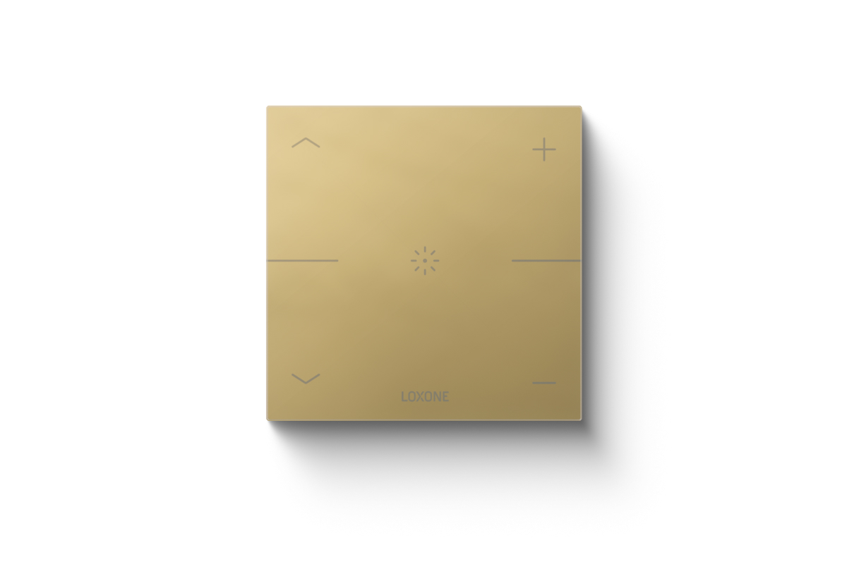 Loxone Touch Schalter Gold für Smart Home Loxone Touch Gold Wandtaster für Smart Home Steuerung