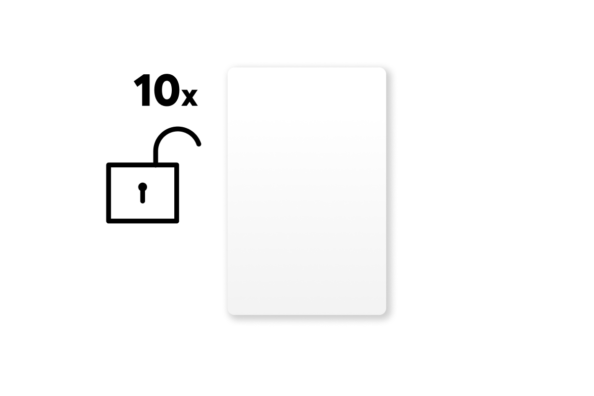 Loxone unverschlüsselte NFC Smart Cards weiß 10 Stück Set