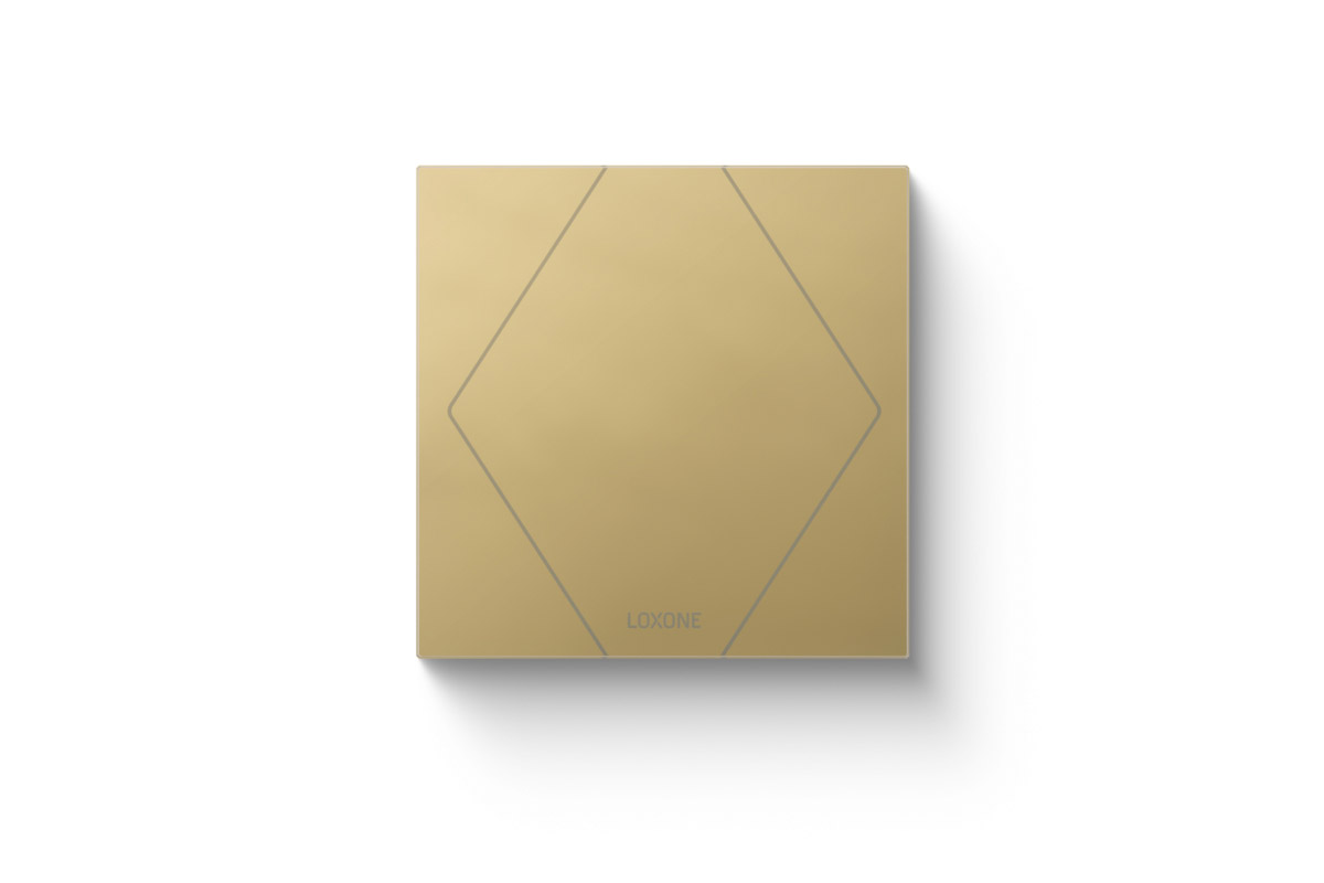 Loxone Touch Pure Gold – smarter Taster Loxone Touch Pure Gold Taster für Smart Home Steuerung