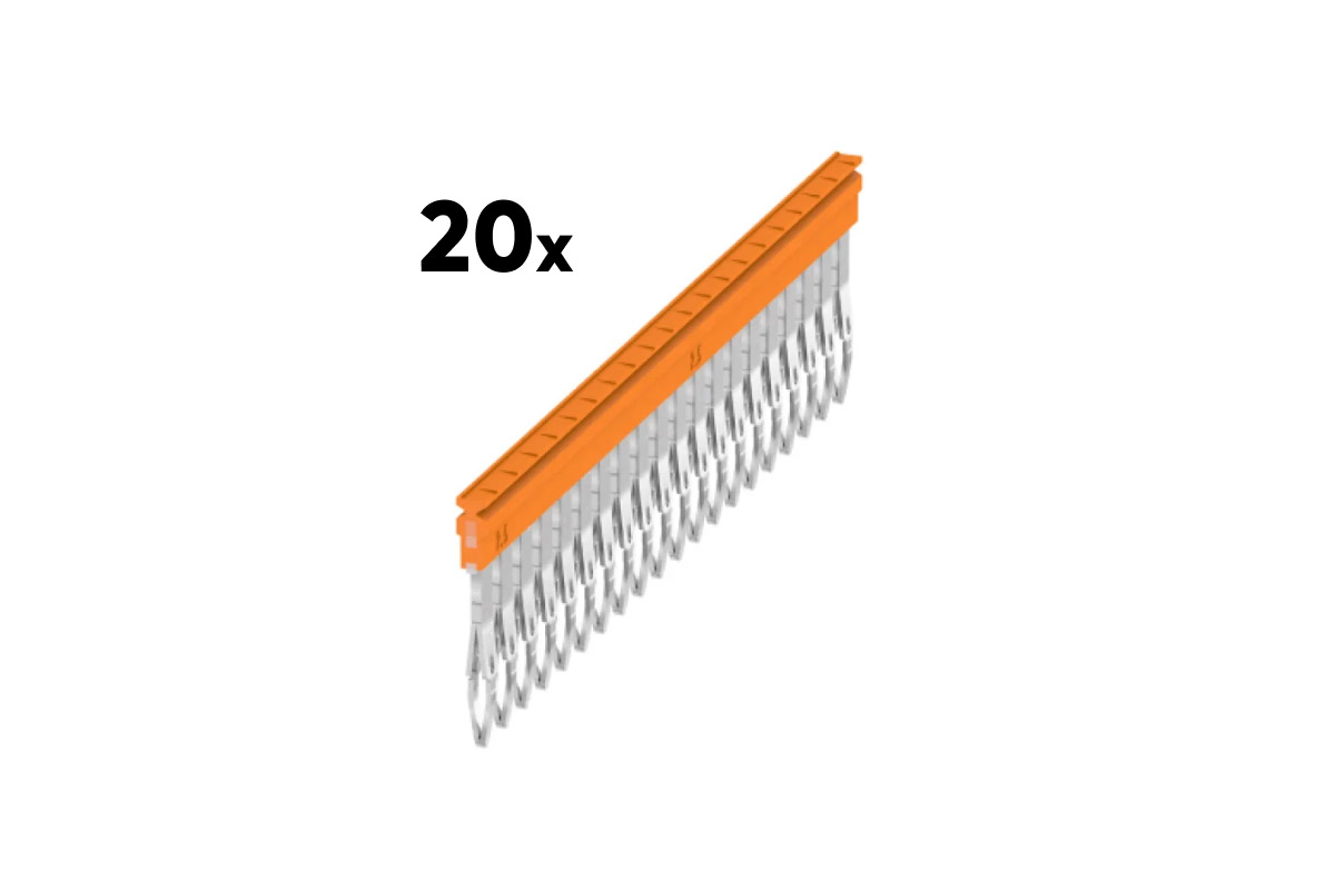 Weidmüller Querverbinder 20-polig ZQV 2.5N/20 Weidmüller Querverbinder 20-polig ZQV 2.5N/20, 20 Stück