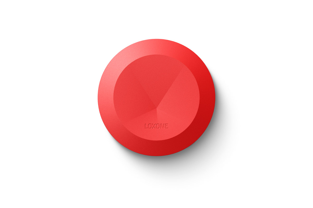 Loxone Button Air – kabelloser Smart Home Taster Roter Loxone Button Air, kabelloser Smart Home Taster