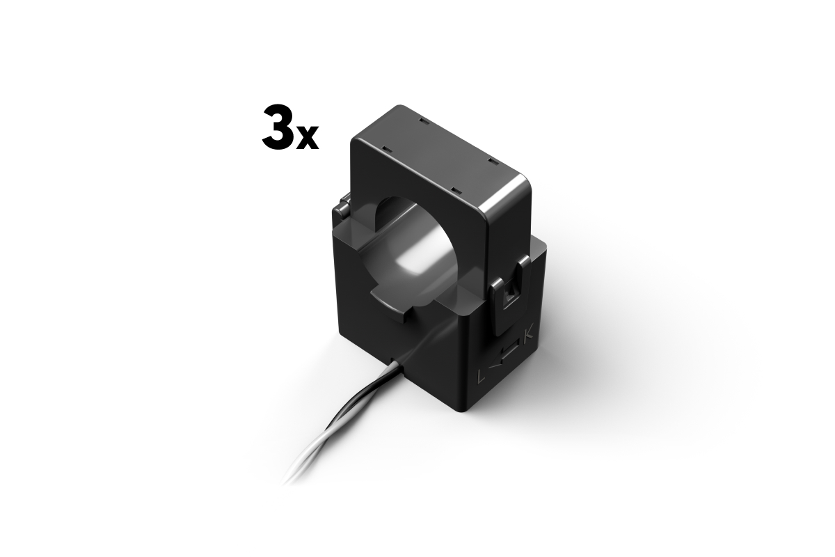 Loxone 5A Stromwandler 400A 35mm Set 3 Stück Set aus drei Loxone 5A Stromwandlern 400A 35mm