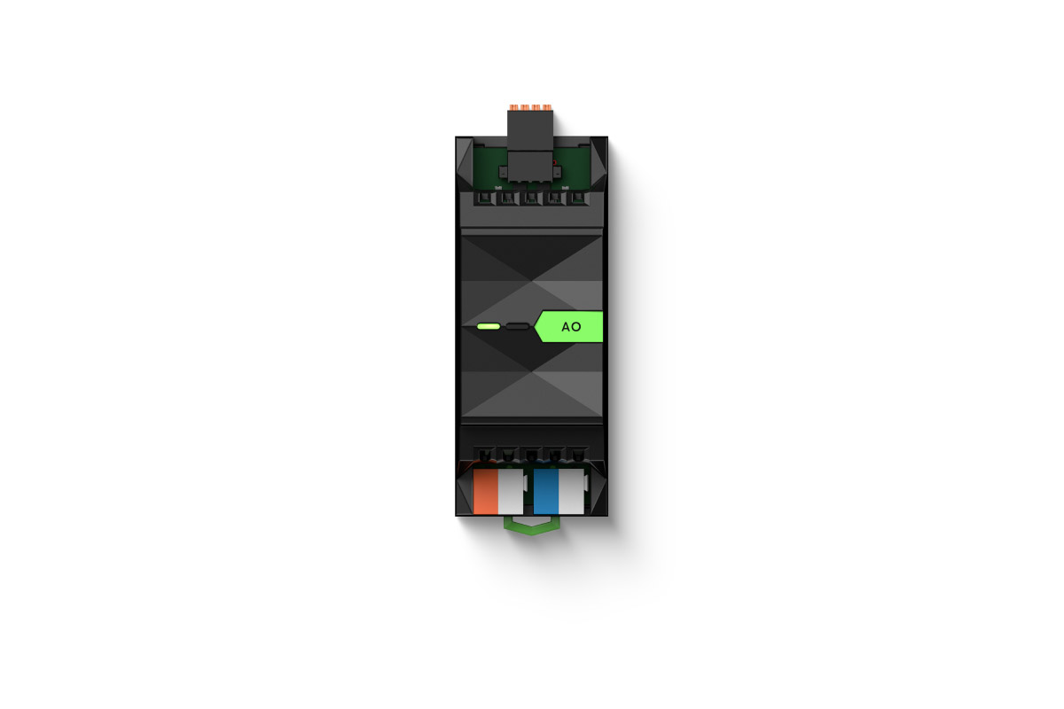 Loxone AO Extension 0–10V Analog-Ausgangsmodul Produktabbildung der Loxone AO Extension mit 4 analogen 0–10