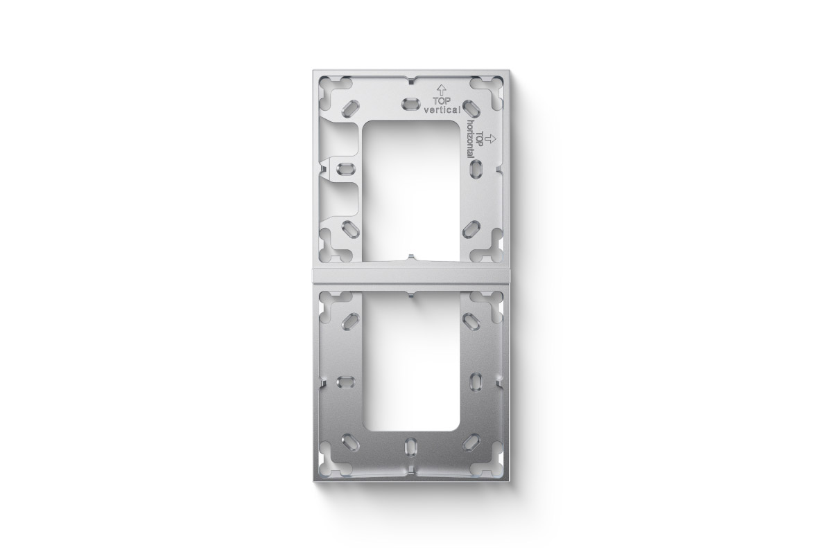 Loxone Montagerahmen 2-fach aus Aluminium Loxone Montagerahmen 2-fach aus eloxiertem Aluminium