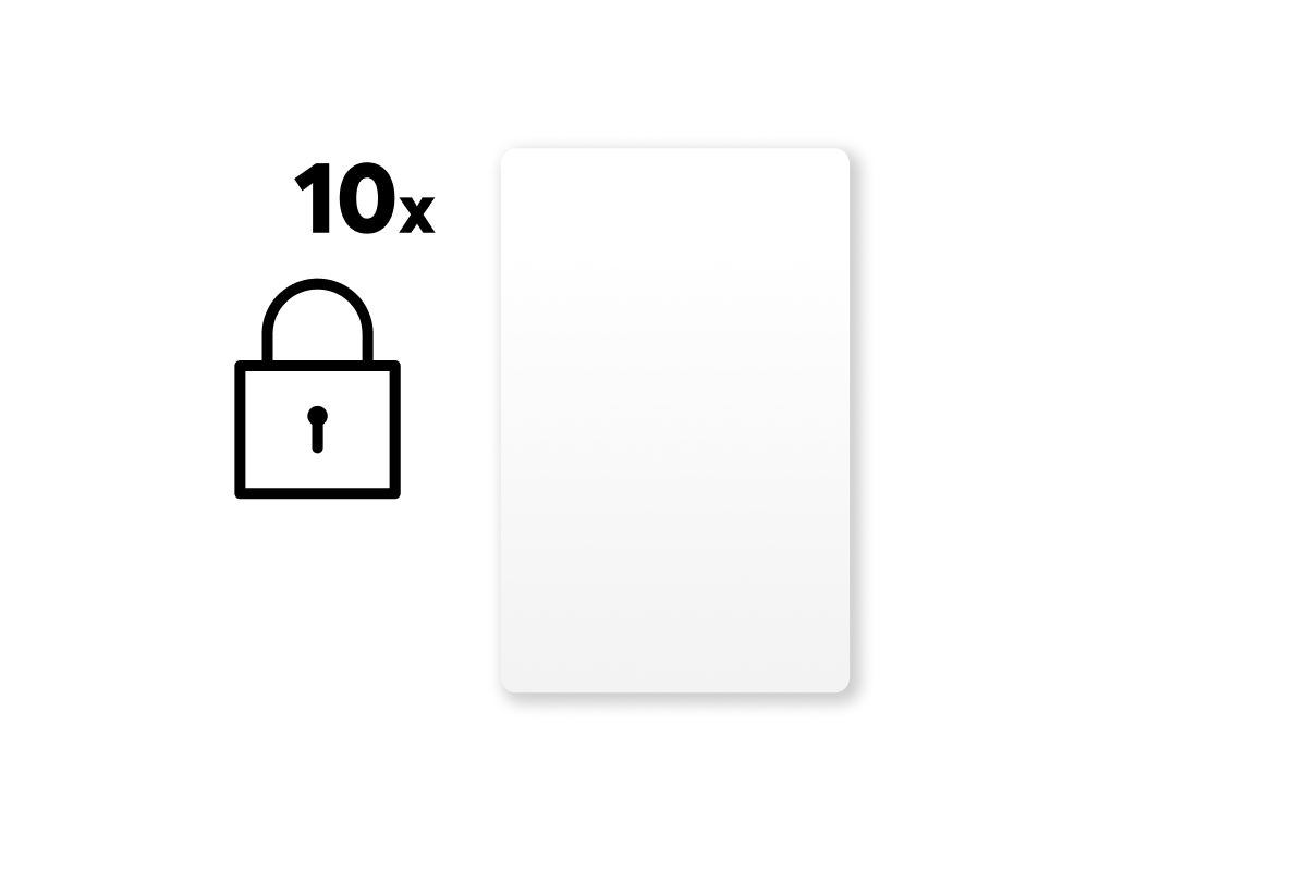 Weißes Loxone NFC Smart Cards Set mit 10 verschlüsselten Kar