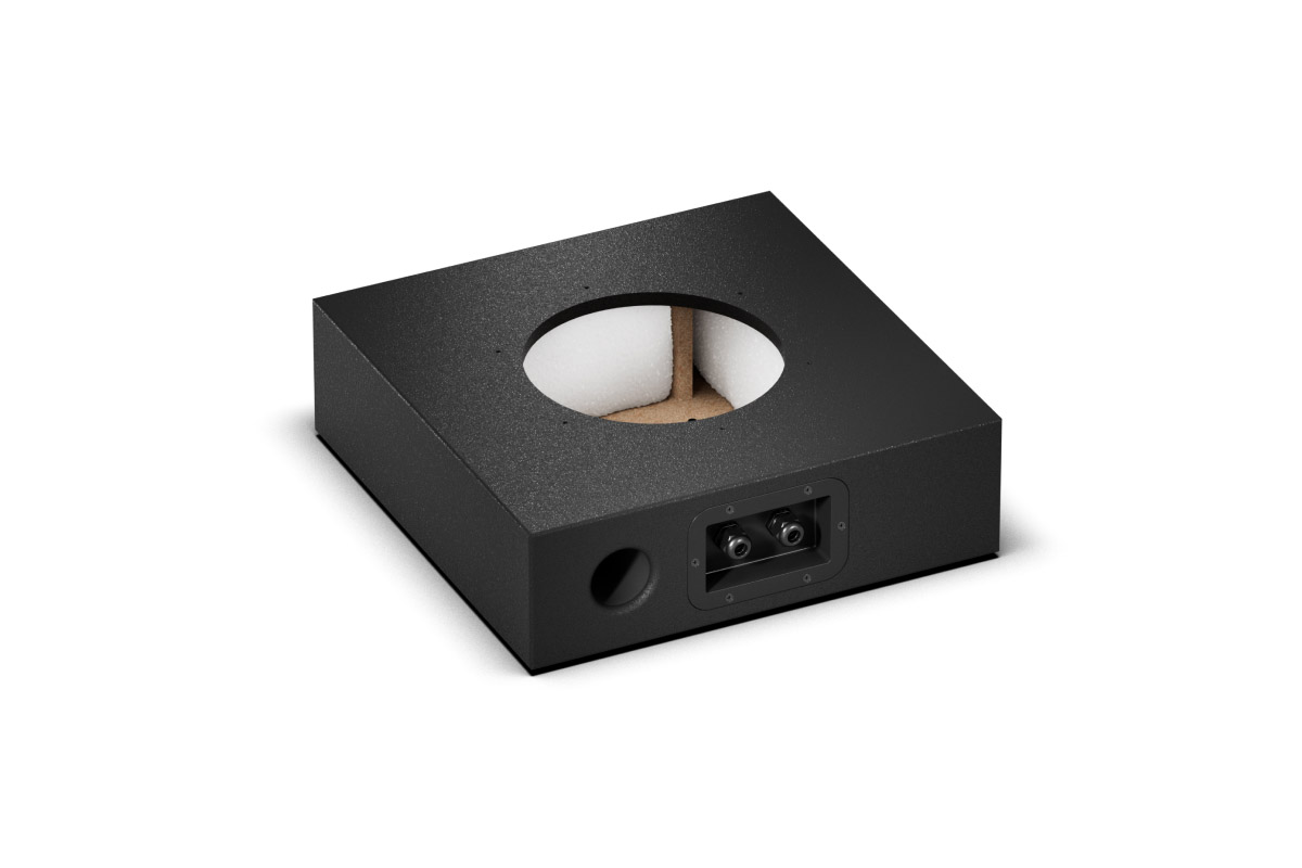 Schwarze Loxone Aufbaubox für 7" Install Speaker zur Montage