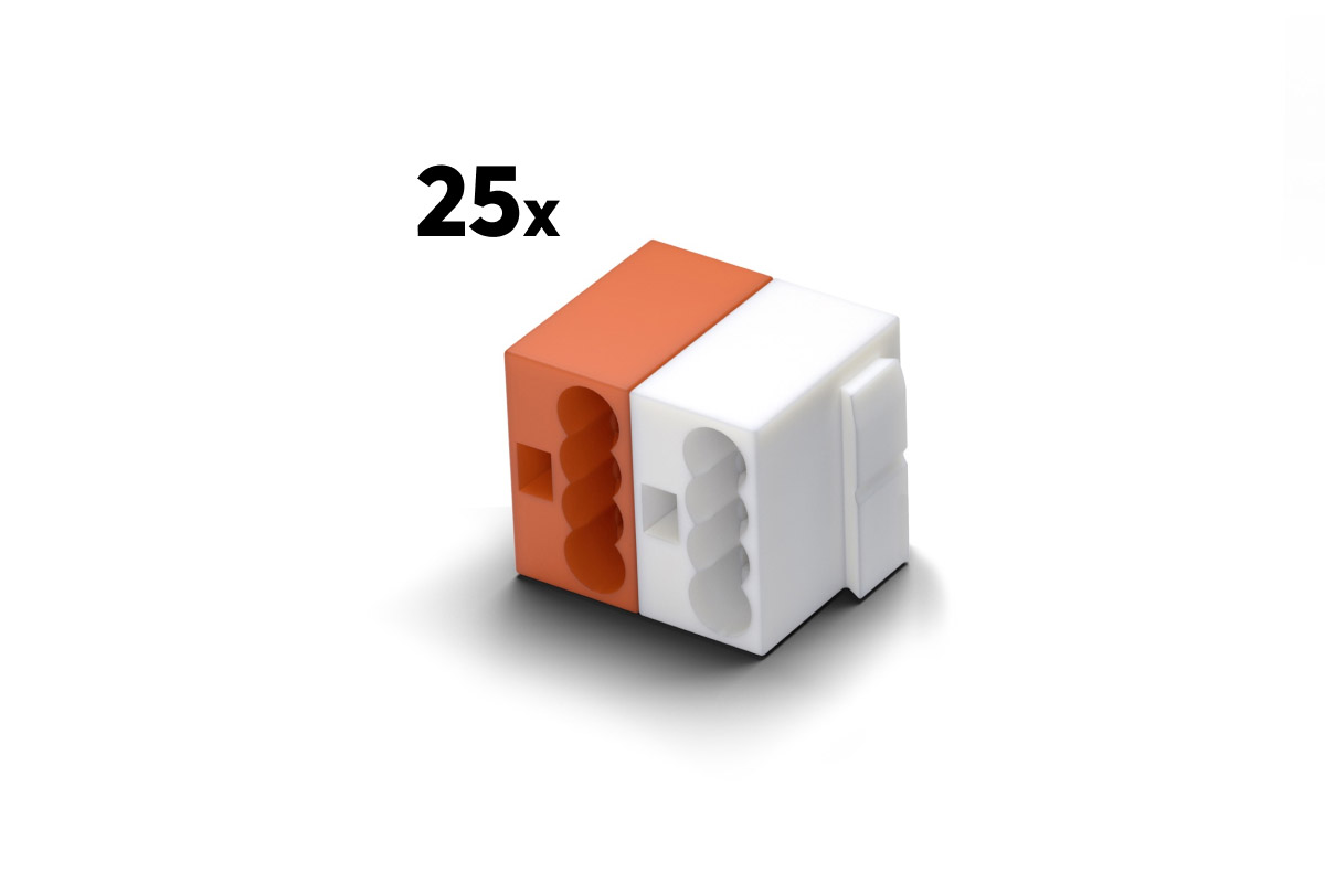 Loxone Klemme 24V PUSH IN 25er Pack Loxone Klemme 24V PUSH IN, 2x4-Leiter, 25 Stück
