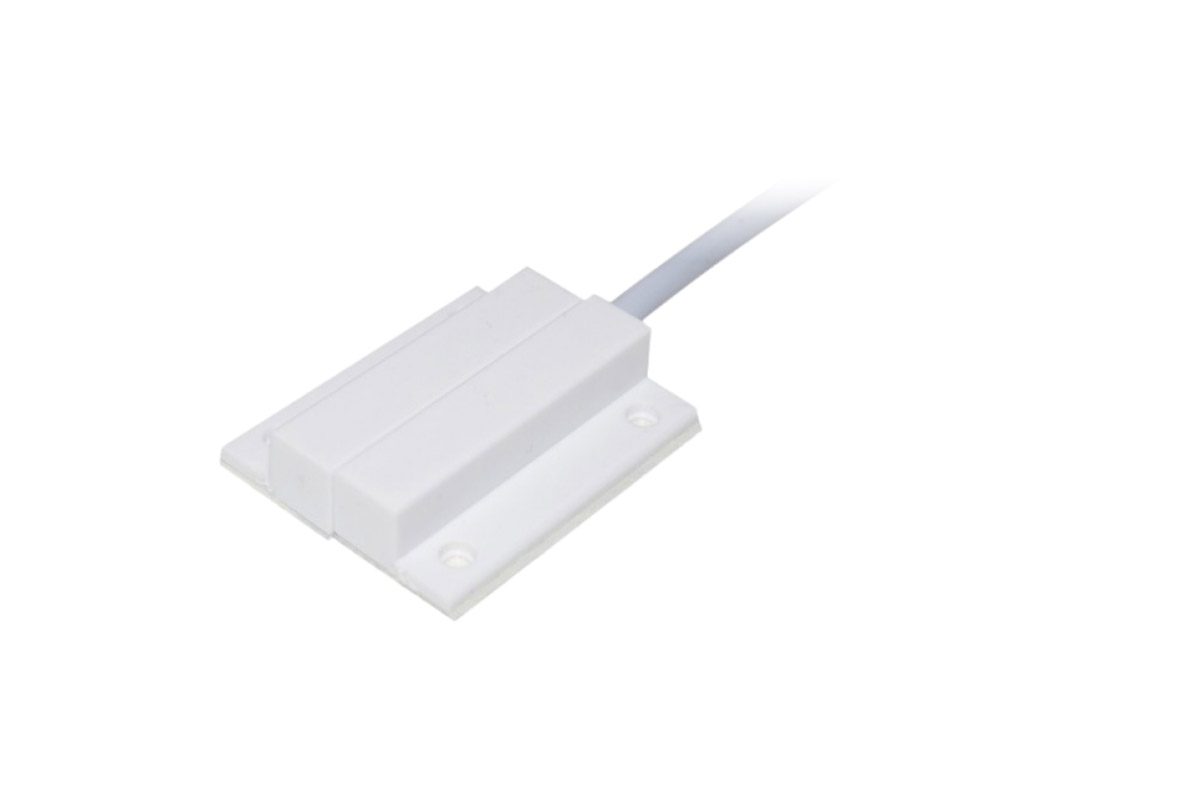 Weißer Loxone Fensterkontakt für Tür- und Fensterüberwachung