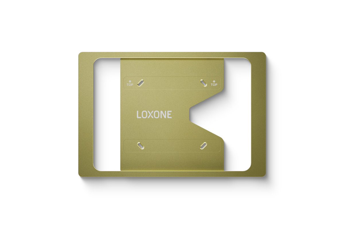 Loxone Montageplatte für Touch Pure in Goldfarbe