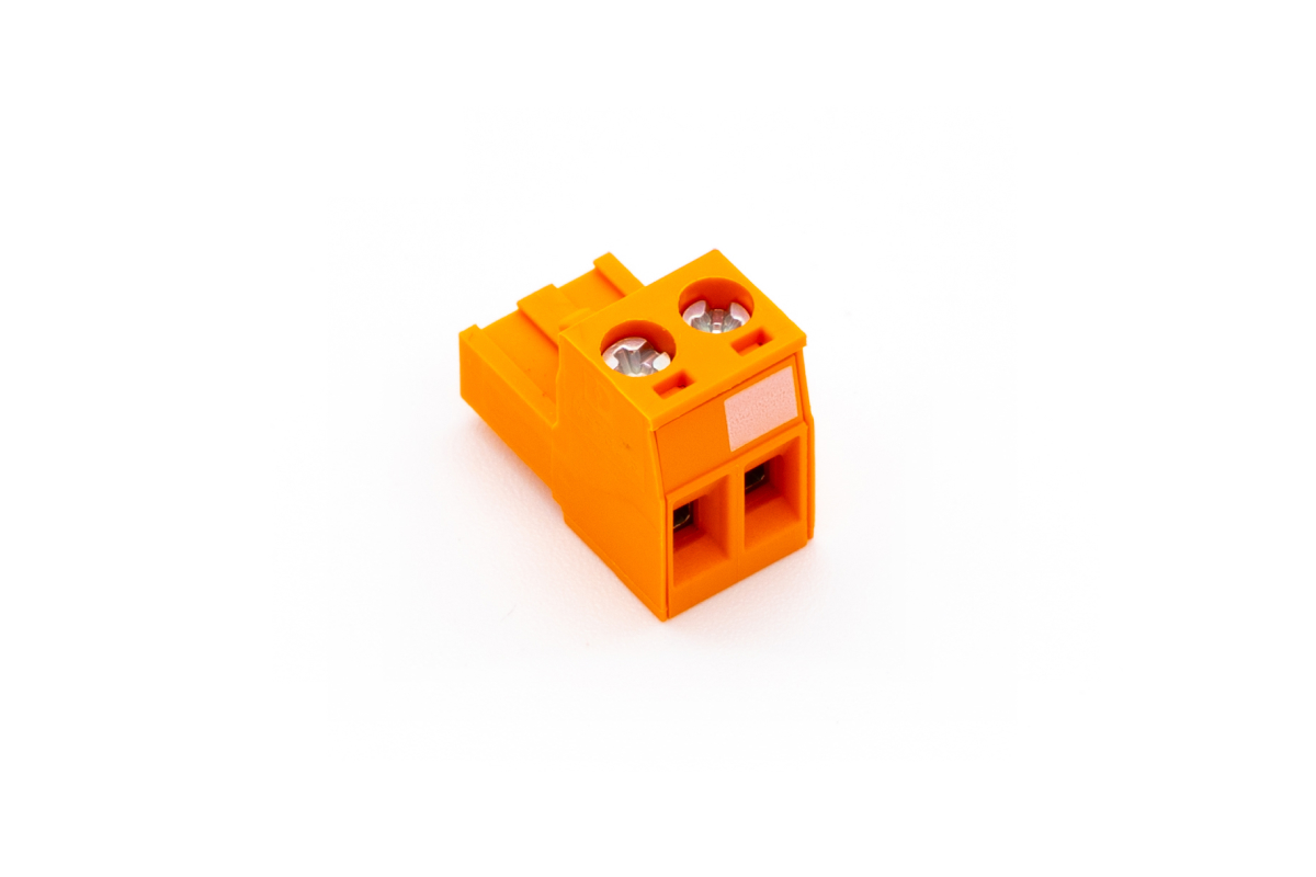 Loxone Schraub-Steckklemme orange 2fach markiert Loxone Schraub-Steckklemme orange 2fach für RGBW Dimmer