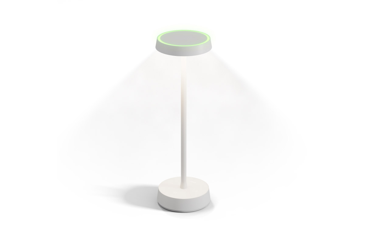 Loxone Table Lamp Air Weiß mit RGB-Ring Loxone Table Lamp Air Weiß, dimmbare USB-C Tischlampe