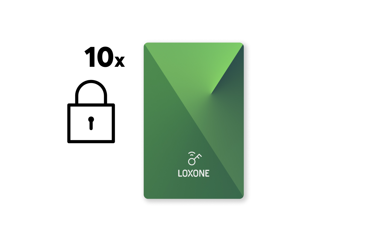 Loxone verschlüsselte NFC Smart Cards Set, 10 Stück Loxone verschlüsselte NFC Smart Cards 10er-Set für Zutritt