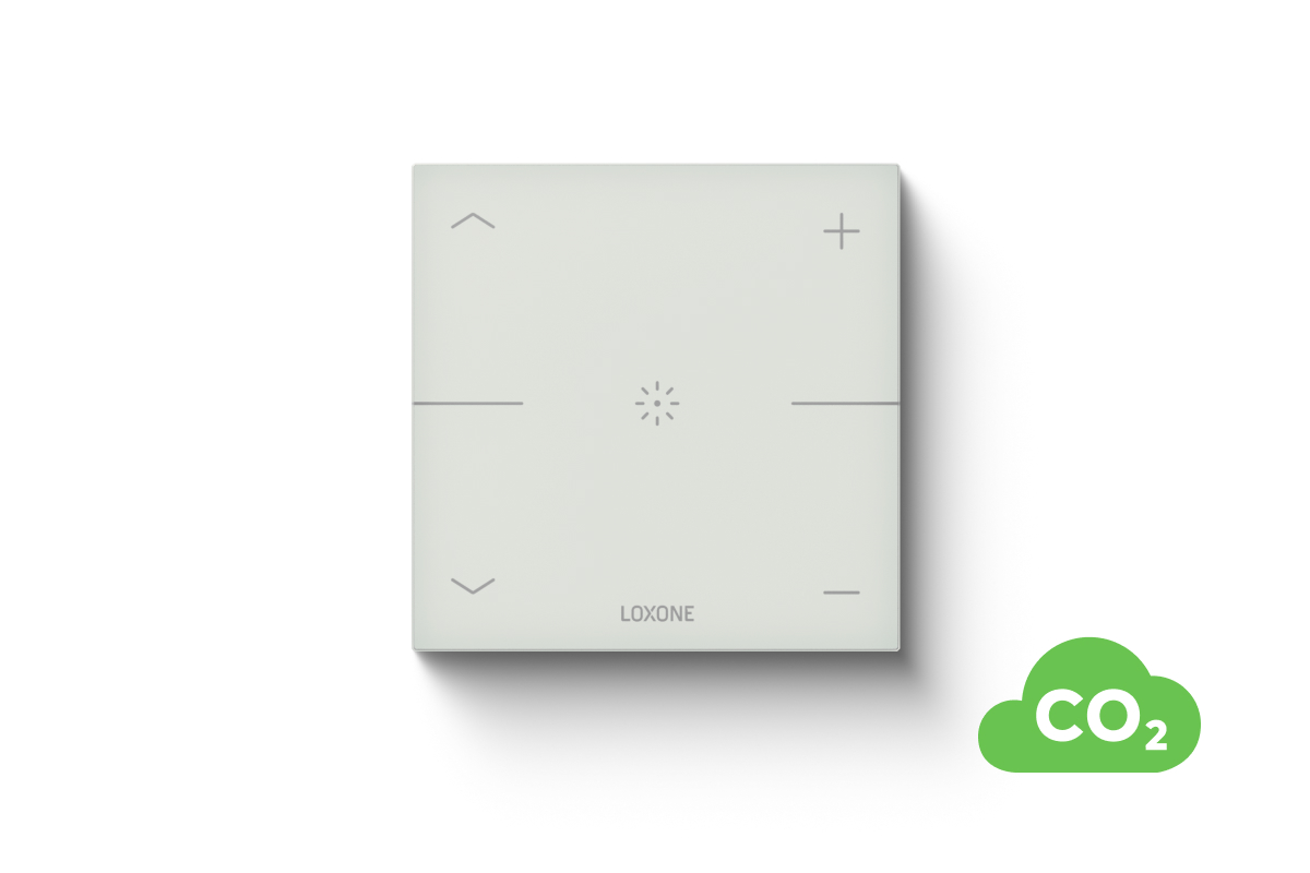 Loxone Touch Pure CO2 Tree Smart Home Taster Loxone Touch Pure CO2 Tree mit Raumklima-Sensoren