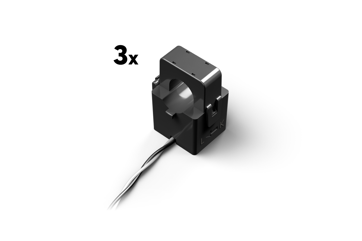 Loxone 5A Stromwandler 200A 24mm Set 3 Stück Loxone 5A Stromwandler 200A mit 24mm Öffnung, 3er-Set