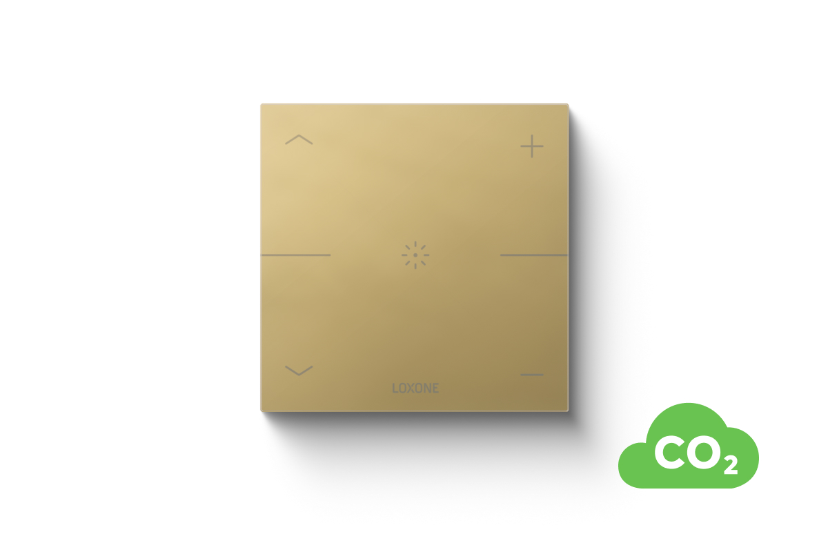 Loxone Touch Pure CO2 gold Loxone Touch Pure CO2 Taster in Gold für Smart Home
